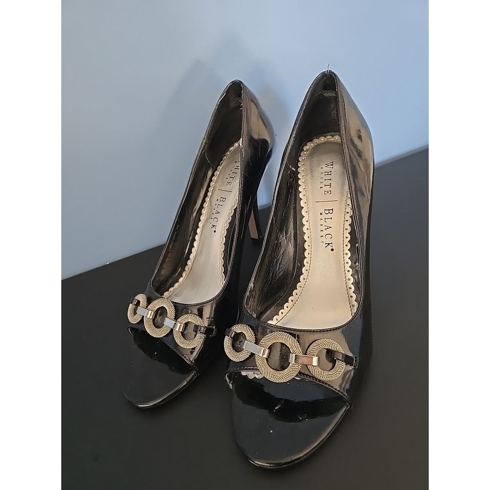 WHITE HOUSE BLACK MARKET  Pumps‎ Peep Toe Shoes 9.5  Heels 4"